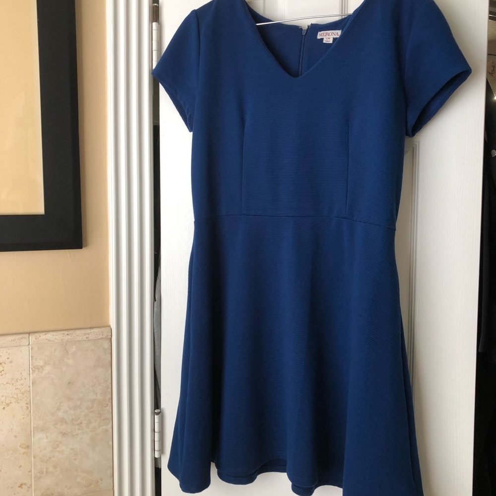 Blue flare dress